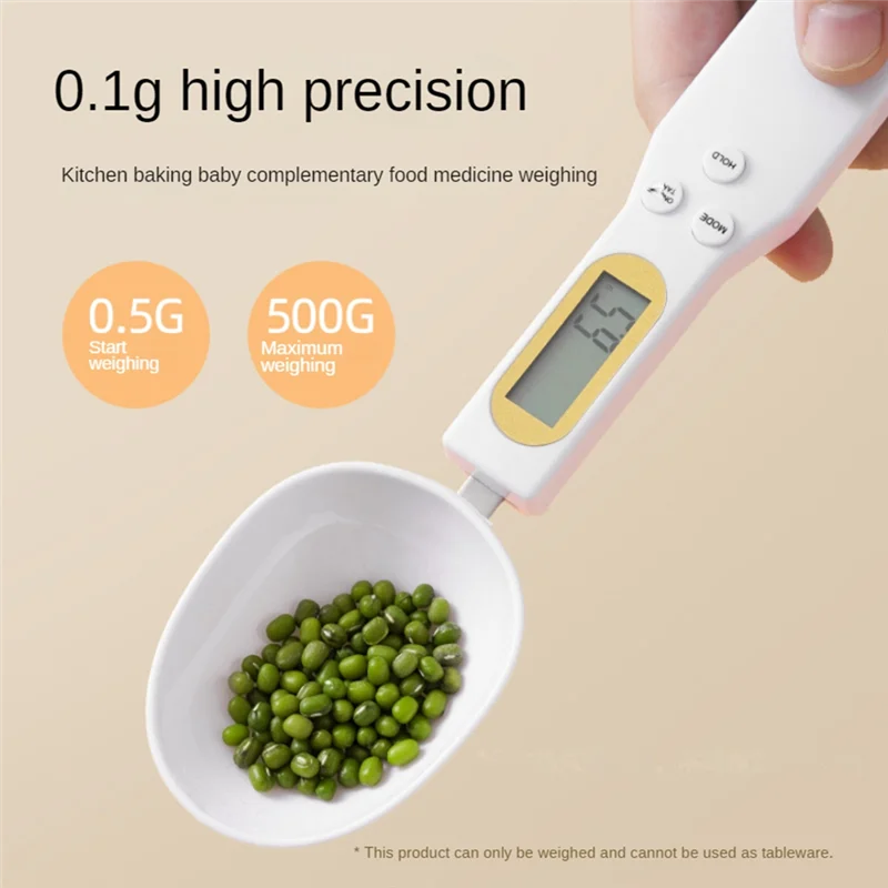 Cuchara Báscula Digital de Cocina – Alta Precisión 0,1g hasta 500g con Pantalla LCD